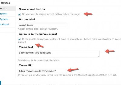 Accept Button Options