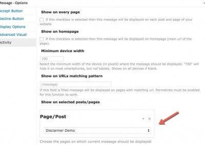 Activity Options