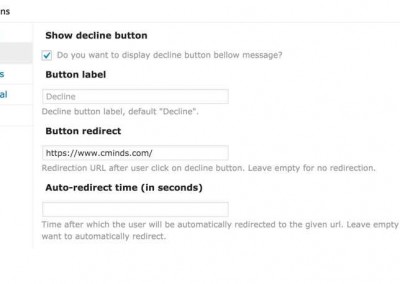 Decline Button Options
