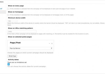 Activity Settings